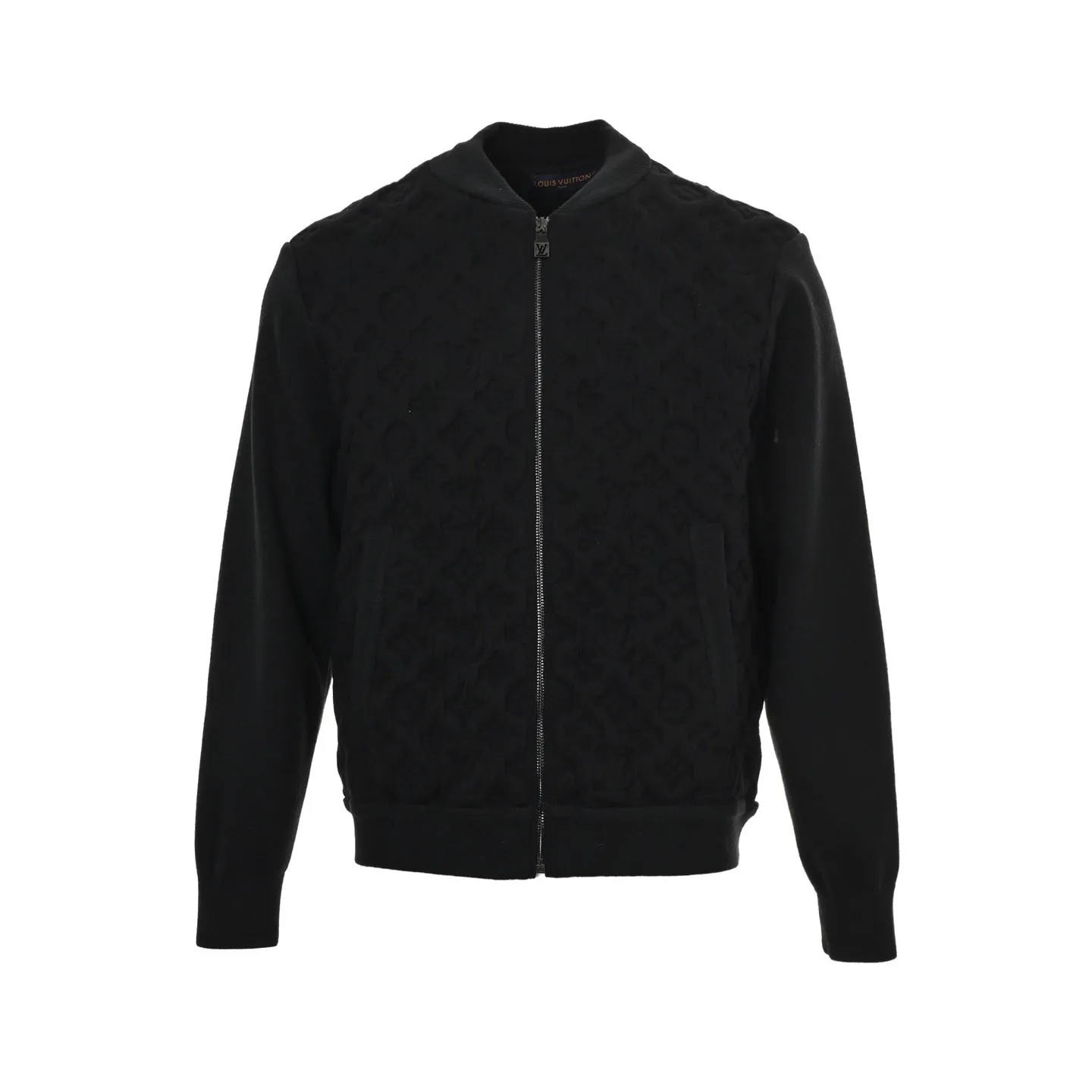 Louis Vuitton/Louis Vuitton old flower embossed wool knitted bomber jacket